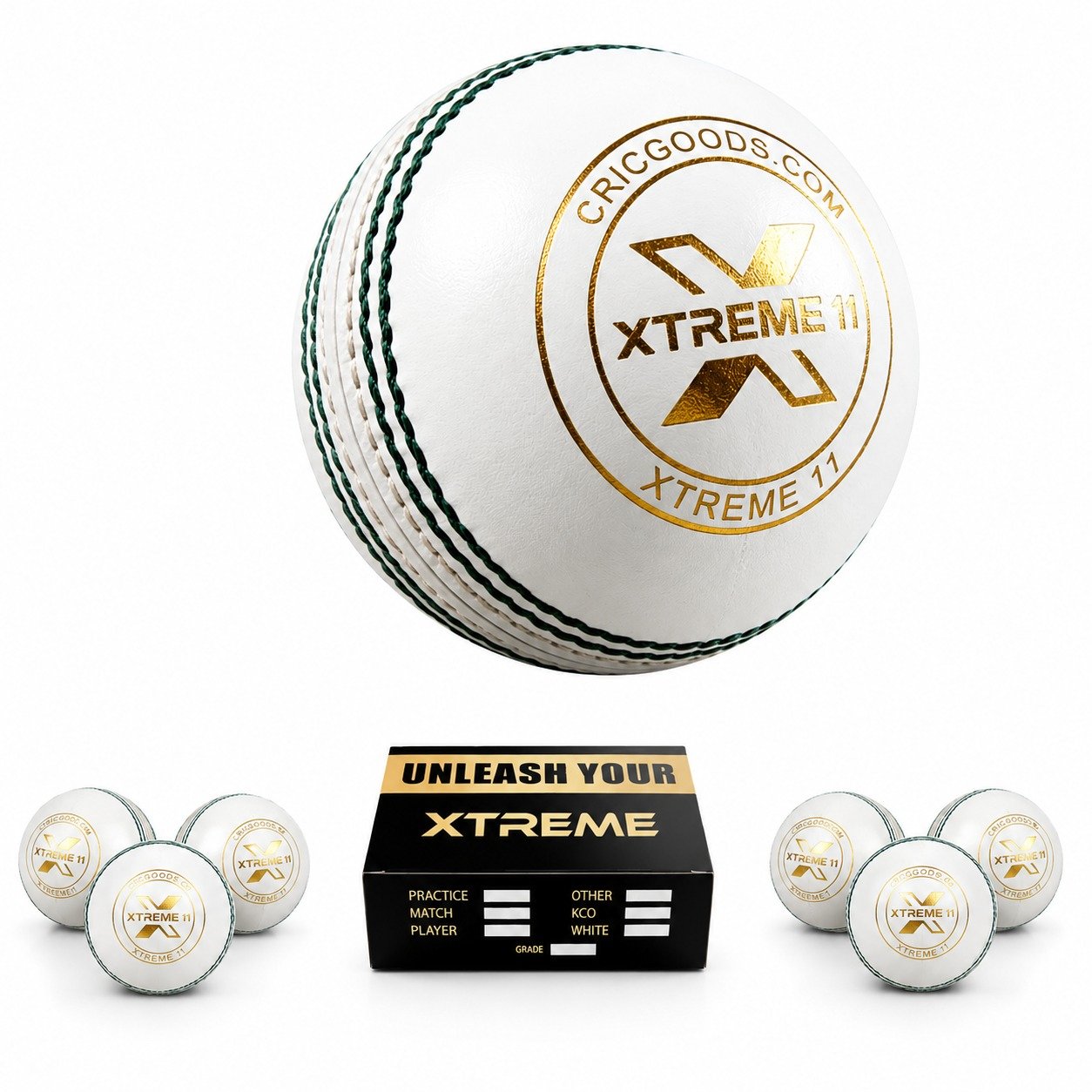 Xtreme11 Leather Cricket balls Red White